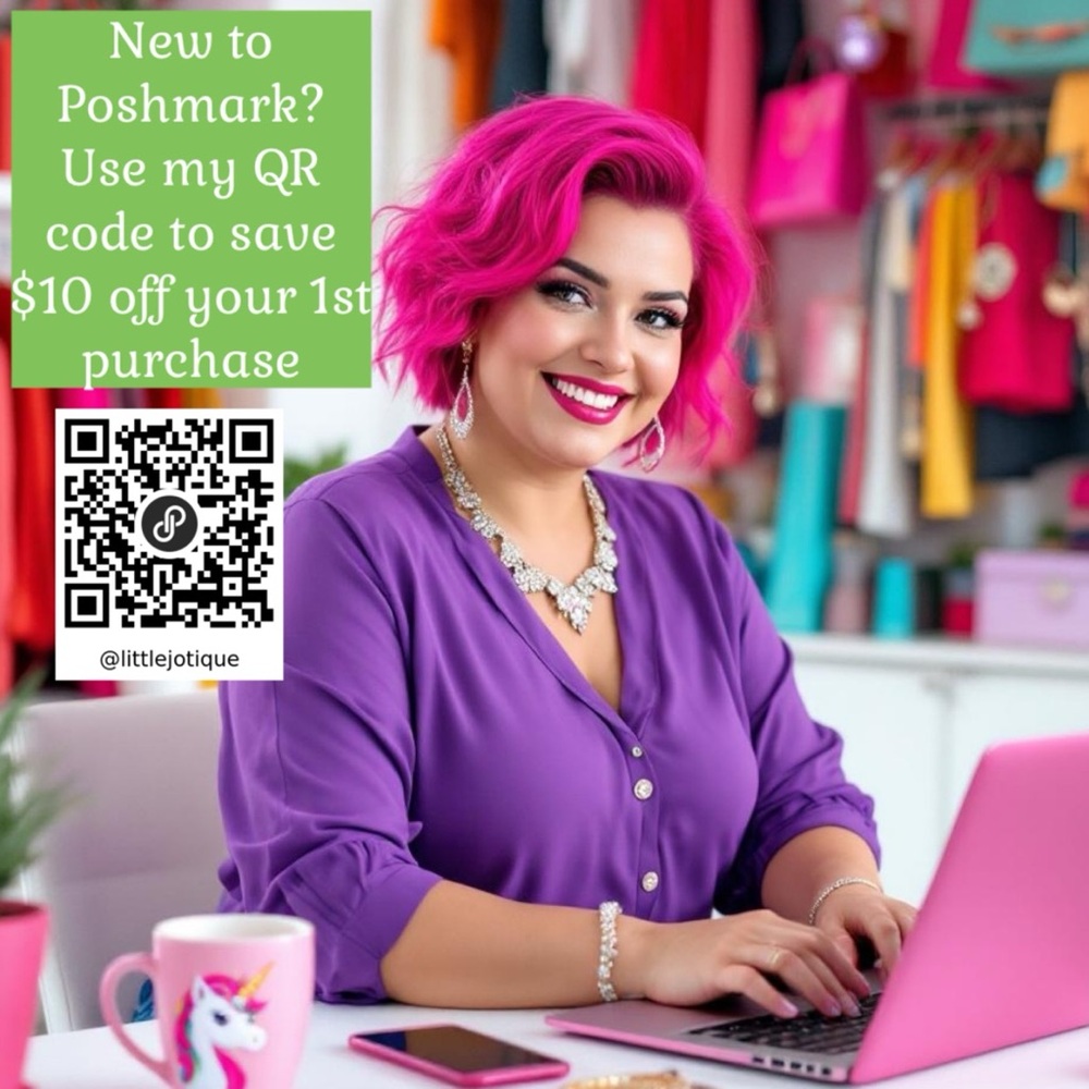 New to Poshmark? Use my QR code to save $10 off your first purchase. ❤️💵🤑